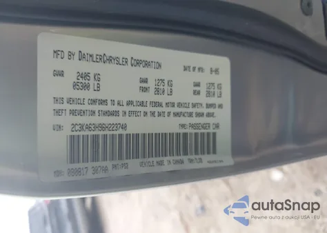 2006 Chrysler 300C from USA, damaged, VIN 2C3KA63H96H223740